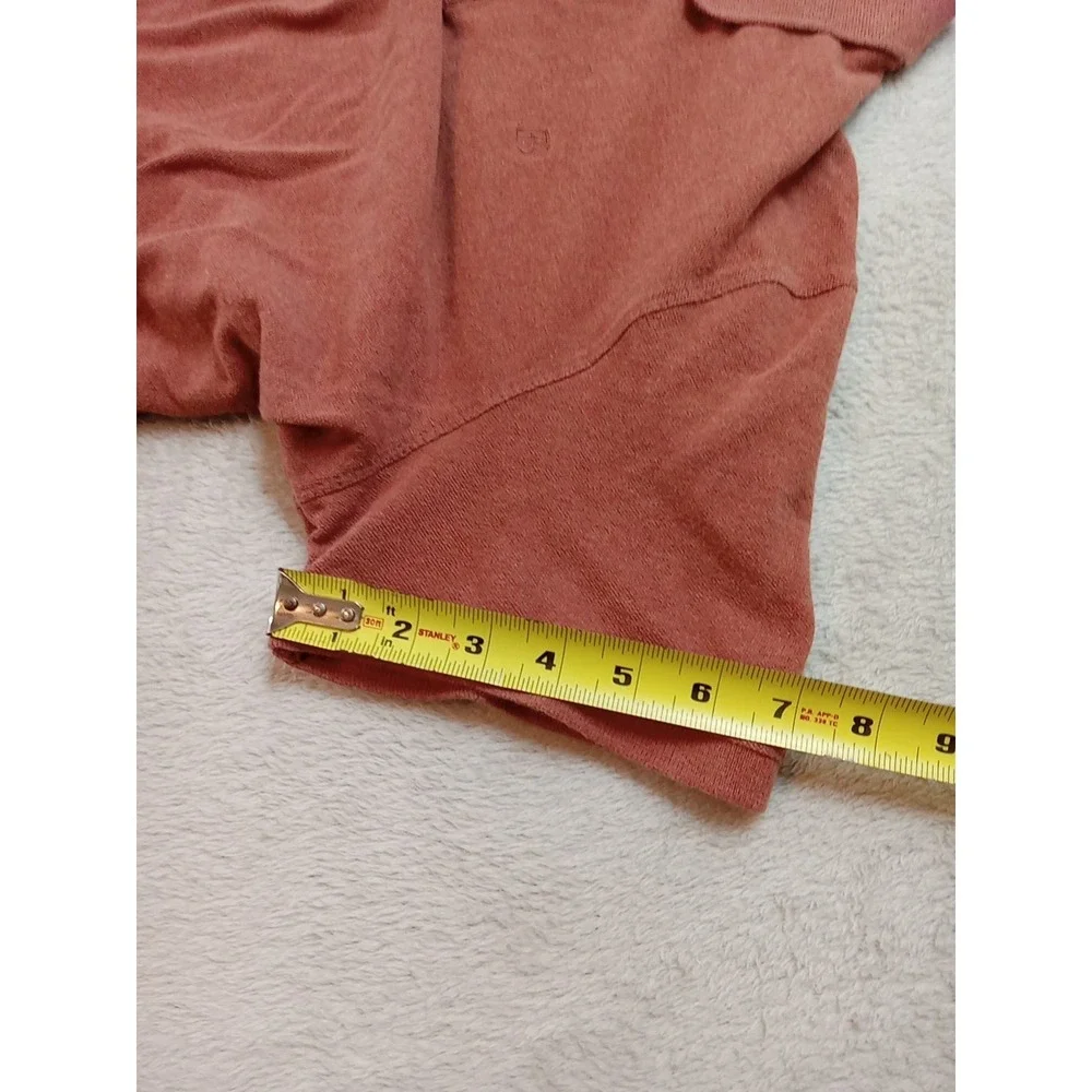 Banana Republic Men's Size Large Pique Short Sleeve Polo Shirt Color Rust